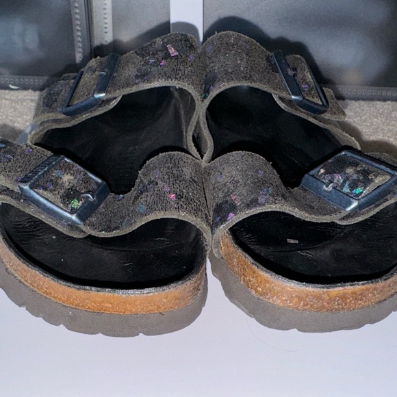 Birkenstock Arizona Spotted Metallic Black Sandals EUR 39 / US 8 - Picture 9 of 16